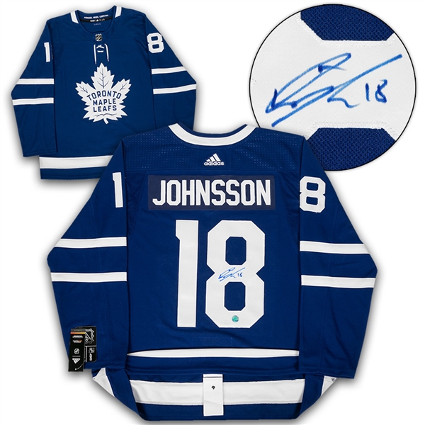 Andreas Johnsson Toronto Maple Leafs Autographed Adidas Authentic Hockey Jersey