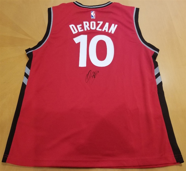 Demar DeRozan Toronto Raptors Autographed Red Replica NBA Basketball Jersey